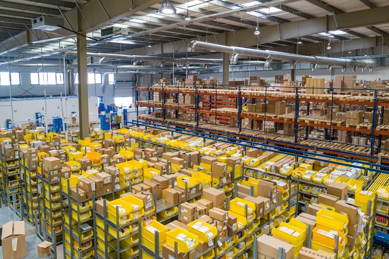 Logística y transporte — almacén industrial